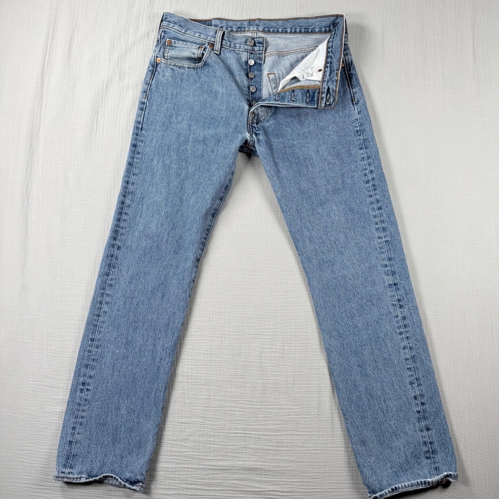 Levis 501 Jeans Mens 32x32 (31x31) Button Fly  Blue Denim Cowboy Rodeo Western - Picture 2 of 8